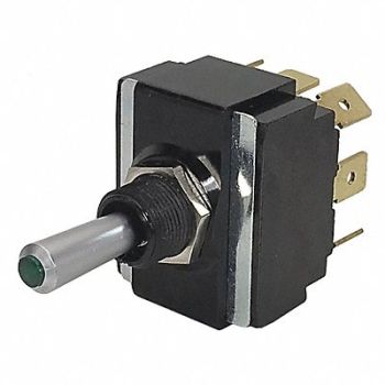 CARLING TECHNOLOGIES Toggle Switch DPDT 20A @ 12V QuikConnct, 10C574