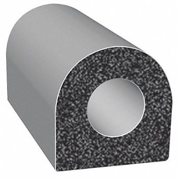 TRIM LOK INC Rubber Seal D-Section 0.75 In W 100 Ft, 10G545