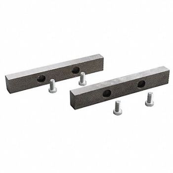 WESTWARD Replace.JawInserts Steel Incl.4Screw PK2, 10D762