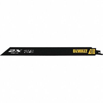 DEWALT Reciprocating Saw Blade 12 in L PK25, 10D901