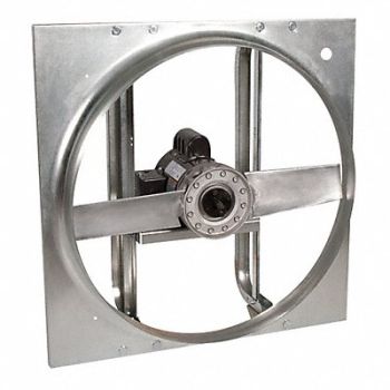 DAYTON Pnl ExhstFn 24In Bl Alum 208-230/460V, 10E006
