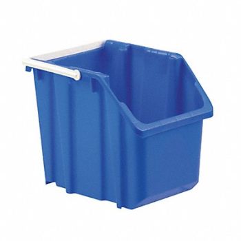 LEWISBINS Stack and Nest Bin Blue Solid Plastic, 10E134