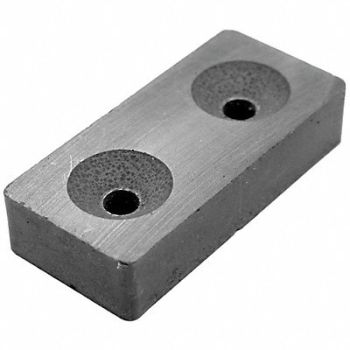 GRAINGER APPROVED Block Magnet 2 holes 3 lb Pull, 10E793