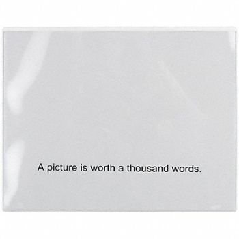 GRAINGER APPROVED Magnetic Doc Holder 8-1/2 Wx11 Hx1/32, 10E819