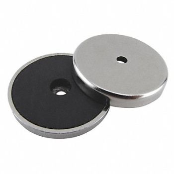 GRAINGER APPROVED Encased Round Base Magnet 11 lb Pull, 10E850