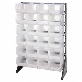 QUANTUM STORAGE SYSTEMS F1613 BinRailFlrRck 15inx54inx36in LdCp 100lb, 10E953
