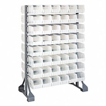 QUANTUM STORAGE SYSTEMS E1536 BinRailFlrRck 20inx54inx36in LdCp 100lb, 10E956