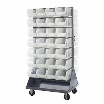 QUANTUM STORAGE SYSTEMS Mobile Louvered Flor Rack 25inx72inx36in, 10E961
