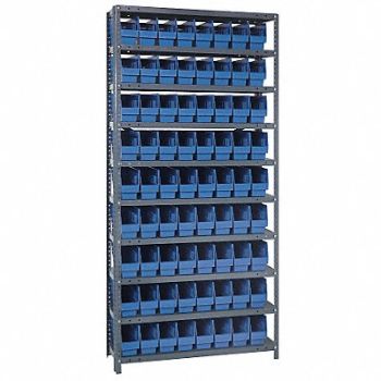 QUANTUM STORAGE SYSTEMS G6994 Bin Shlvng 18inx75inx36in Blue, 10E977