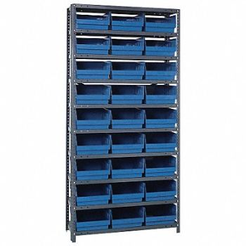 QUANTUM STORAGE SYSTEMS G6997 Bin Shlvng 18inx75inx36in Blue, 10E980