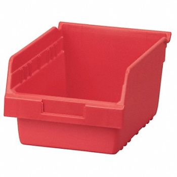 AKRO-MILS D5434 Shelf Bin Red Plastic 6 in, 10F108