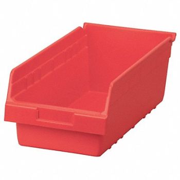 AKRO-MILS D5435 Shelf Bin Red Plastic 6 in, 10F113