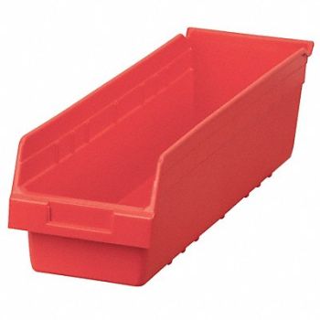 AKRO-MILS D5436 Shelf Bin Red Plastic 6 in, 10F118
