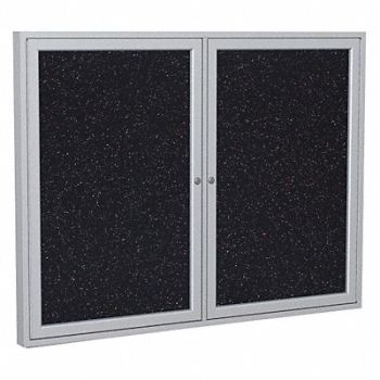 GHENT Enclosed Bulletin Board Rubber 36 x48, 10F283