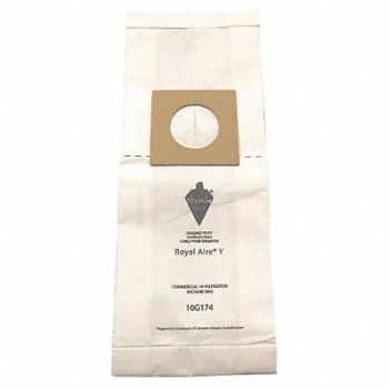 TOUGH GUY Vacuum Bag Paper 2-Ply Reusable PK10, 10G174
