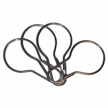GRAINGER APPROVED Shower Curtain Hooks 1 9/16 in W PK12, 10G198