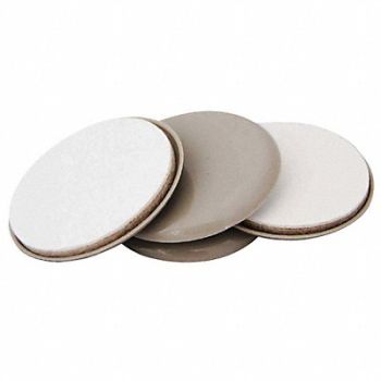 GRAINGER APPROVED Furn. Glide SelfStick Round 1-11/16 PK4, 10G205