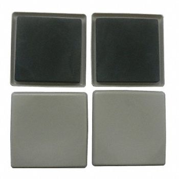 GRAINGER APPROVED Furniture Glide NoAdhesive Square 5 PK4, 10G208