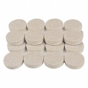 GRAINGER APPROVED Felt Pads Self-Stick Round 3/4 PK20, 10G211