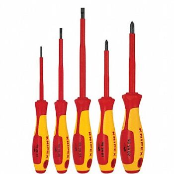 KNIPEX Insulated Screwdriver Set NmPcs5, 10G454