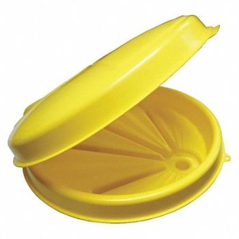 FUNNEL KING Drum Funnel Yellow PE Unthreaded, 10G576