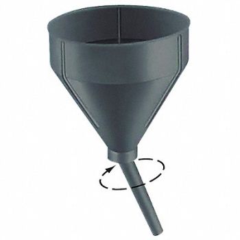 FUNNEL KING Drum Funnel Black PE Unthreaded, 10G583