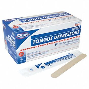 UNIMED MIDWEST INC Tongue Depressor Sterile 6In. PK100, 10G837