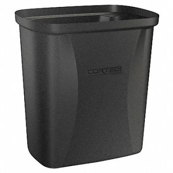 CORTECH Trash Can 2-1/2 gal Black, 10G845