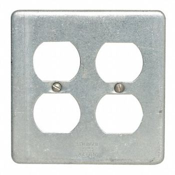 APPLETON ELECTRIC Weatherproof Cover Steel 2 Gangs, 10H385