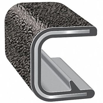 TRIM LOK INC Edge Trim Alum Clip 0.23 In W 25 Ft, 10H787