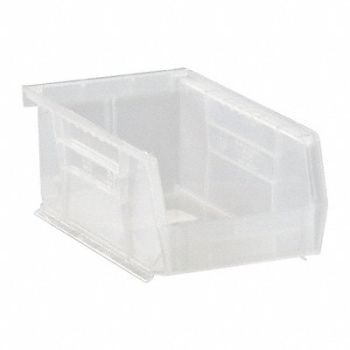 QUANTUM STORAGE SYSTEMS Hang and Stack Bin Clear PP 3 in, 10H837