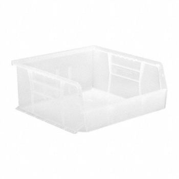 QUANTUM STORAGE SYSTEMS Hang and Stack Bin Clear PP 5 in, 10H843