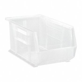 QUANTUM STORAGE SYSTEMS Hang and Stack Bin Clear PP 7 in, 10H845