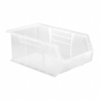 QUANTUM STORAGE SYSTEMS Hang and Stack Bin Clear PP 6 in, 10H846