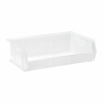 QUANTUM STORAGE SYSTEMS Hang and Stack Bin Clear PP 5 in, 10H848