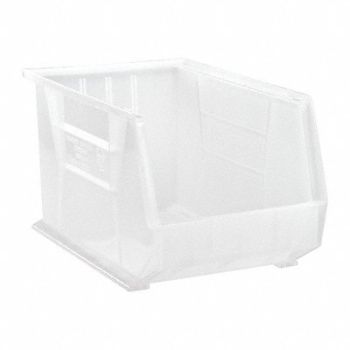 QUANTUM STORAGE SYSTEMS Hang and Stack Bin Clear PP 10 in, 10H851
