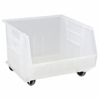 QUANTUM STORAGE SYSTEMS Hang and Stack Bin Clear PP 11 in, 10H854