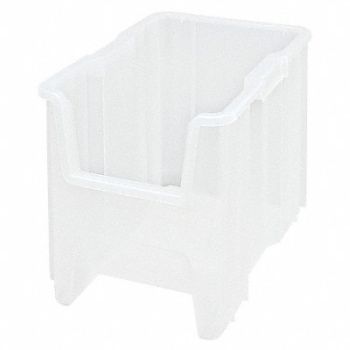 QUANTUM STORAGE SYSTEMS Bin Clear Polypropylene 12 1/2 in, 10H855