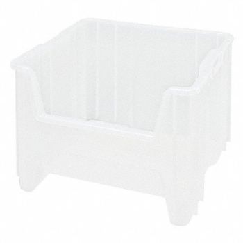 QUANTUM STORAGE SYSTEMS Bin Clear Polypropylene 12 1/2 in, 10H857