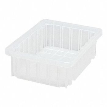 QUANTUM STORAGE SYSTEMS Divider Box Clear Polypropylene 12, 10H868