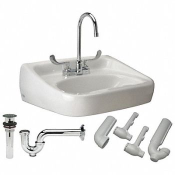 ZURN Sink DShape 16-1/2inx10-1/4inx6-3/8in, 46CD67