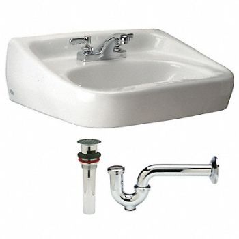 ZURN Sink DShape 16-1/2inx10-1/4inx6-3/8in, 46CD65