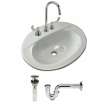 Zurn Lav Sink Oval 20inx12-1/4inx6-5/8in, 46CD61