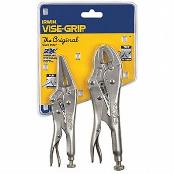 IRWIN VISE-GRIP Locking Plier Sets Plain Grip 2 Pcs, 10J864