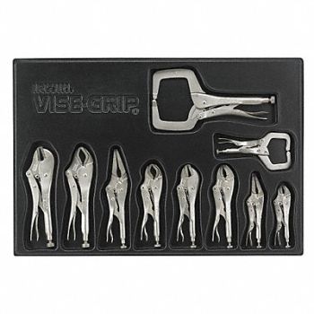 IRWIN VISE-GRIP Locking Plier Sets Plain Grip 10 Pcs, 10J872
