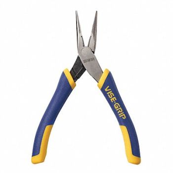 IRWIN VISE-GRIP Long Nose Plier 5-1/4 L Serrated, 10J909