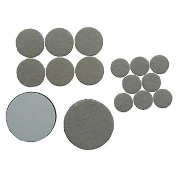 GRAINGER APPROVED Felt Pads Self-Stick Rd 1 1-1/2 2-1/2, 10J999