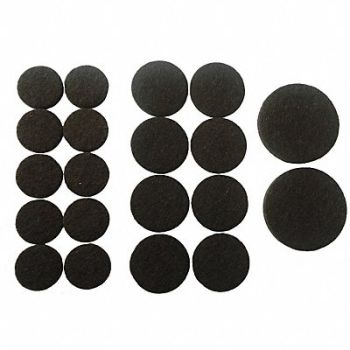 GRAINGER APPROVED Felt Pads SelfStick Round 3/4 1 1-1/2, 10K001