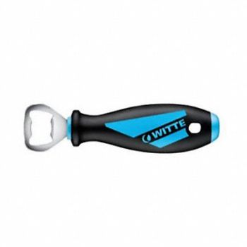 WITTE Bottle Opener 6-5/16 In L Stl Grey/Blue, 10K157