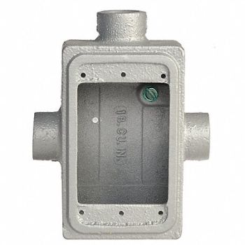 APPLETON ELECTRIC Weatherproof Box 3Inlet 2.81 W 25cu. in, 10L097
